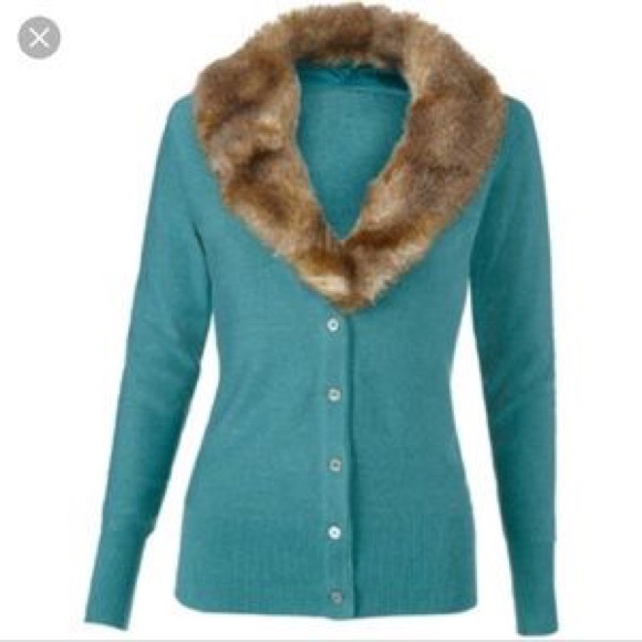 CAbi Sweaters - CAbi Tearoom Cardigan Faux Collar Sweater